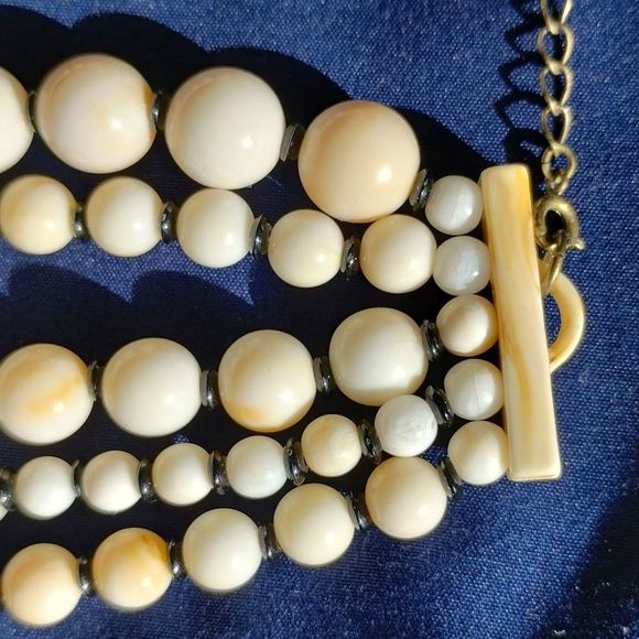 Vintage Multi Layer Necklace & Layered Bracelets - Picture 5 of 6